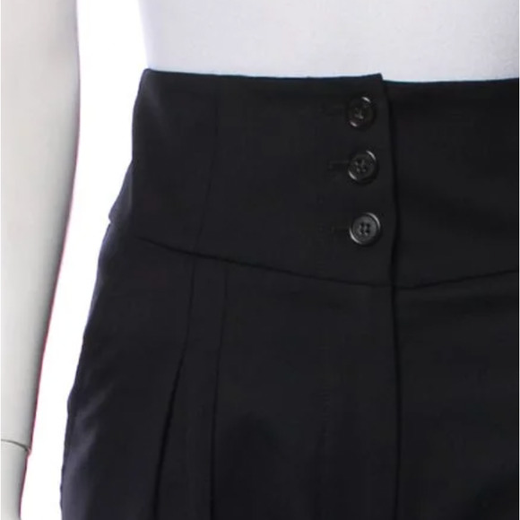 NEW! Nili Lotan 4 Yorke High Waist Virgin WOOL Pants $595 Cropped Trousers Black - Picture 5 of 5